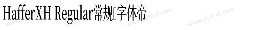 HafferXH Regular常规字体转换